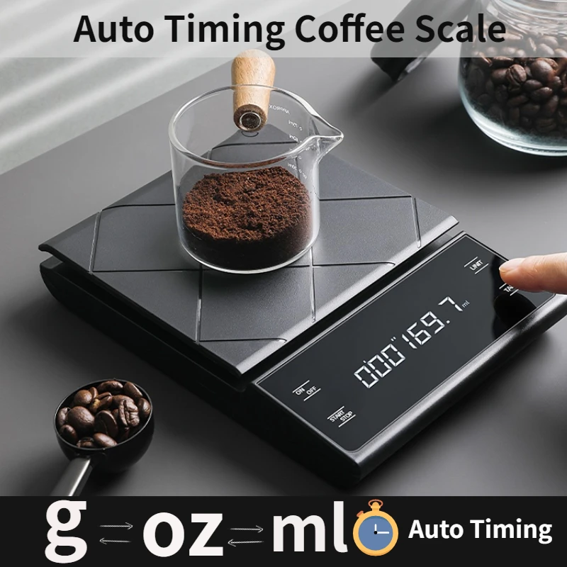 Commercial Kitchen Timer - USB Charging Kitchen Coffee Scale with