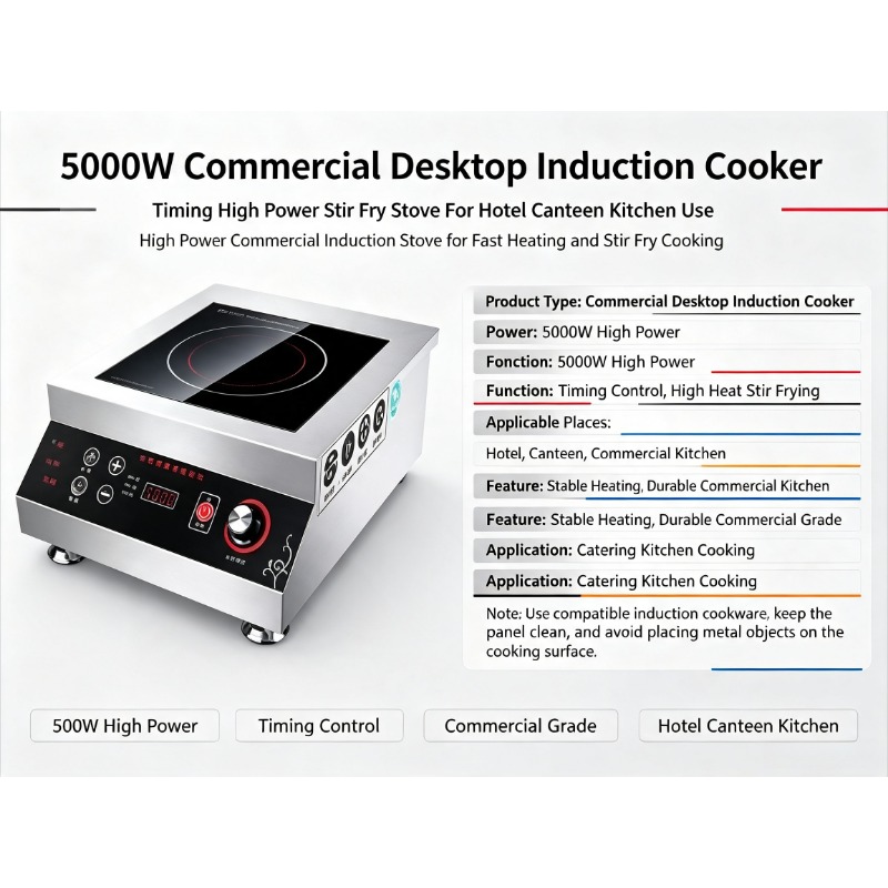 5000W Commercial Desktop Induc - огляд і ціна Commercial Kitchen Induction