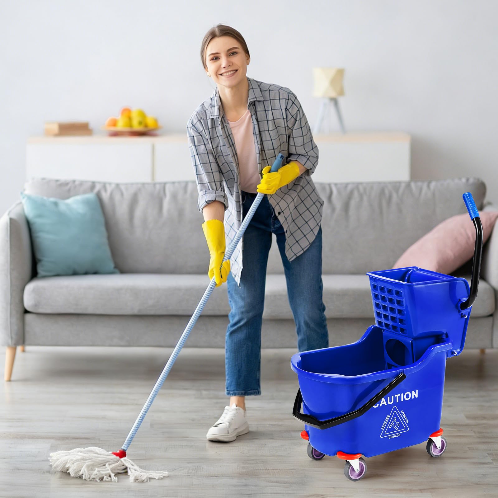 Commercial Mop Bucket with Sid - огляд і ціна Commercial Kitchen Floor
