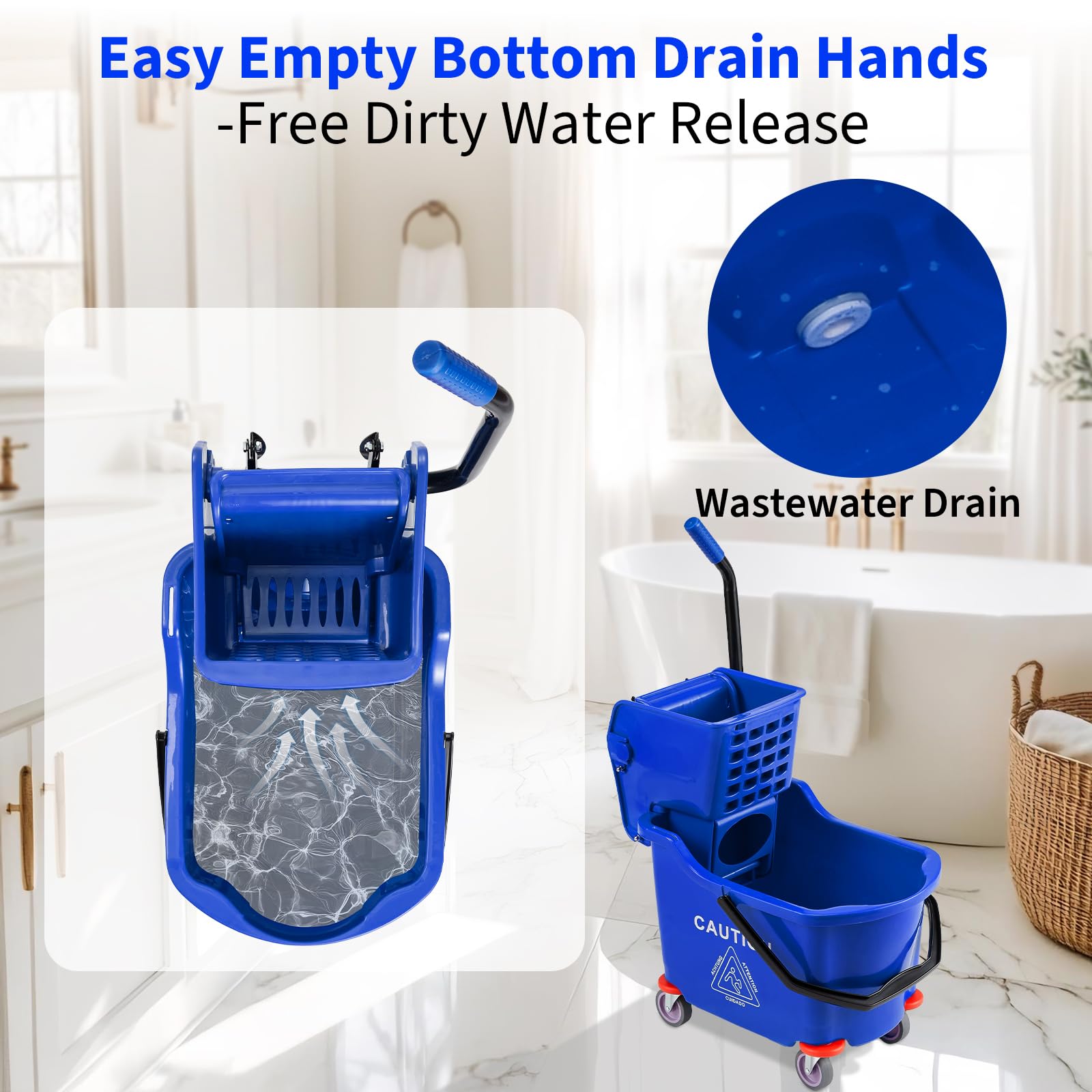 Commercial Mop Bucket with Sid - огляд і ціна Commercial Kitchen Floor