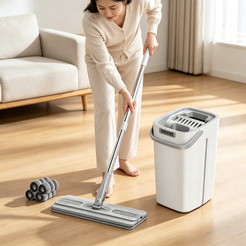 Hands-Free Flat Mop and Bucket - огляд і ціна Commercial Kitchen Tiles