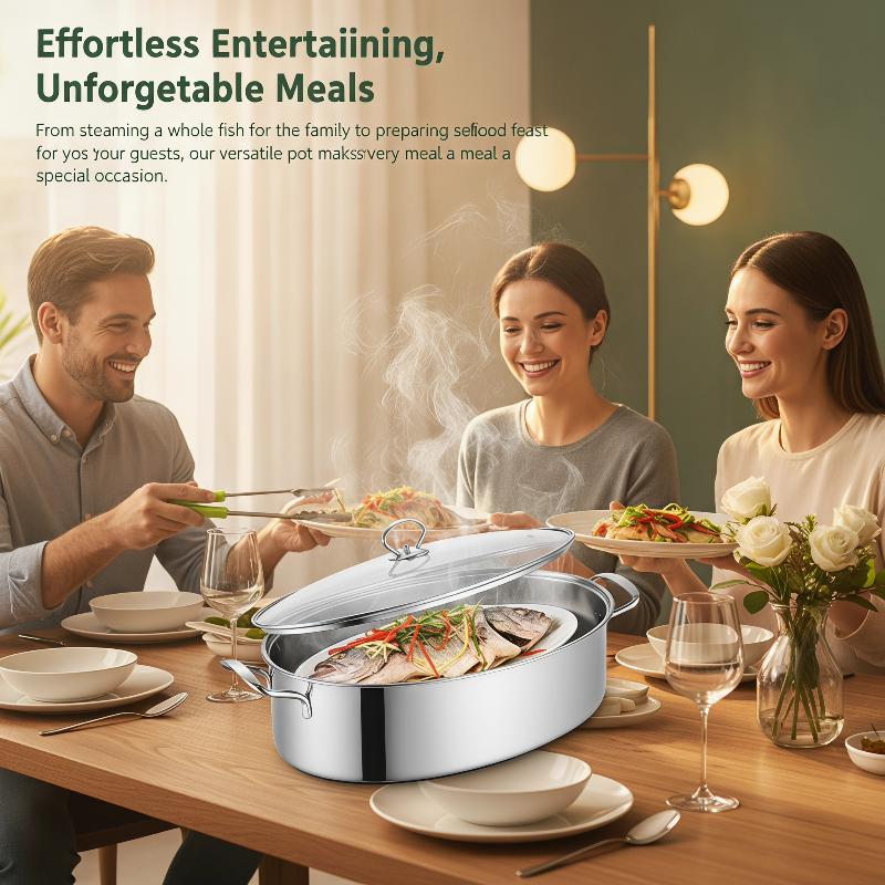 New Oval Shape 410 Stainless S - огляд і ціна Commercial Kitchen Induction