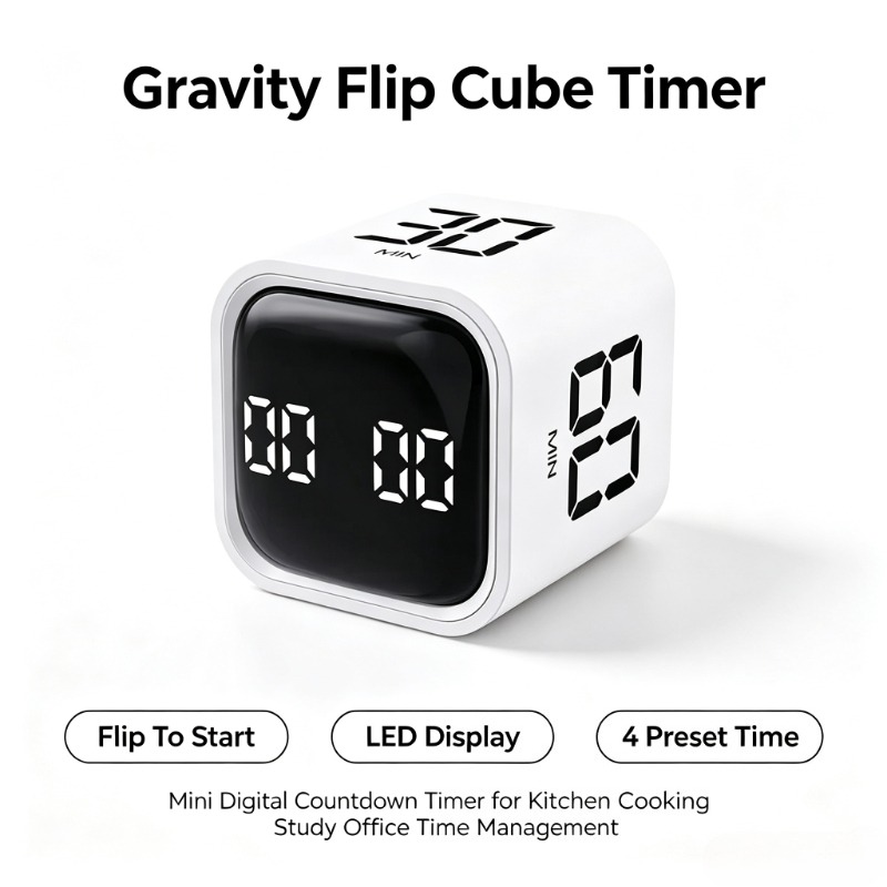 Portable Gravity Flip Cube Tim - огляд і ціна Commercial Kitchen Timer