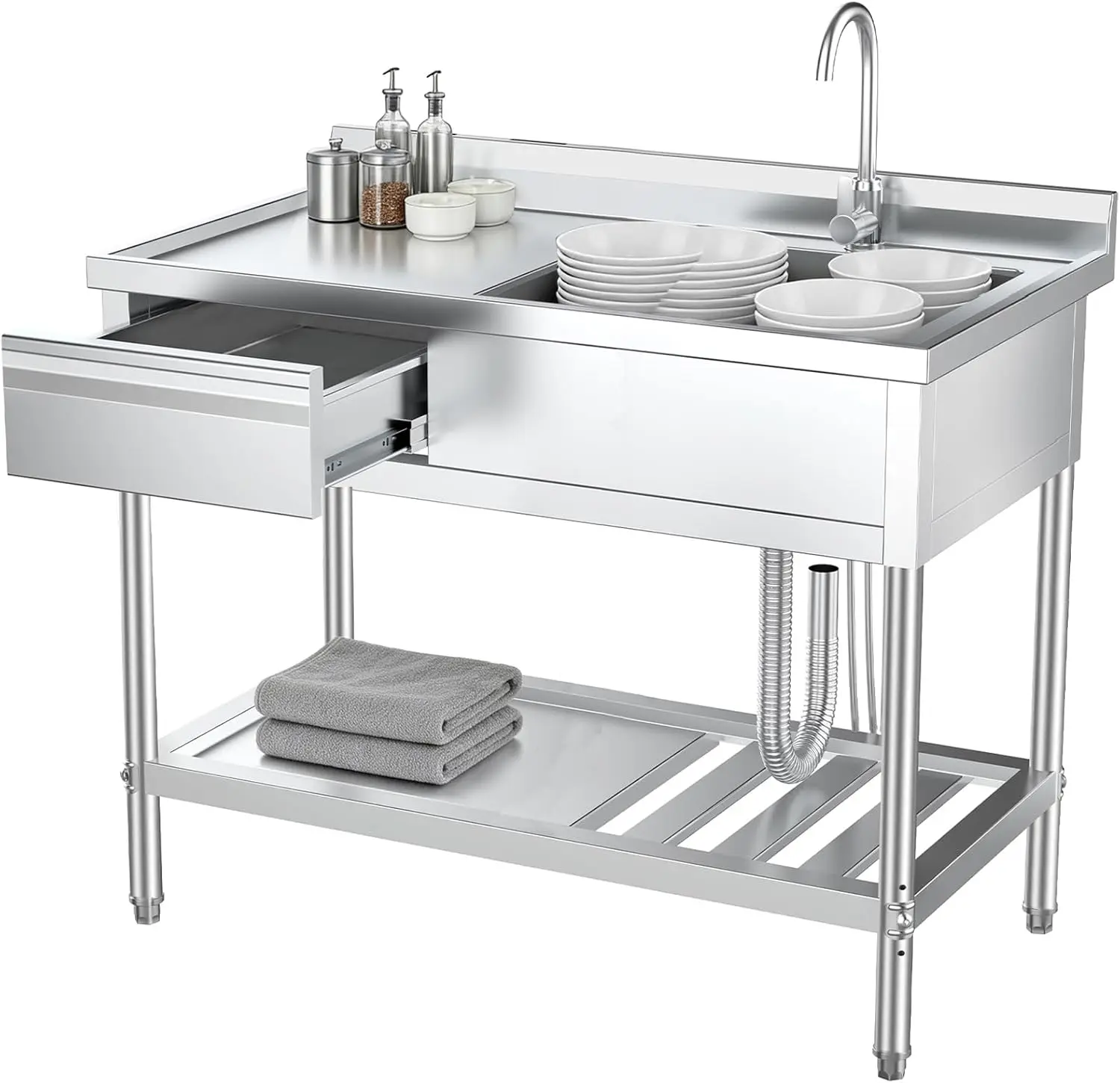 Stainless Steel Utility Sink w - огляд і ціна Commercial Kitchen Plumbing