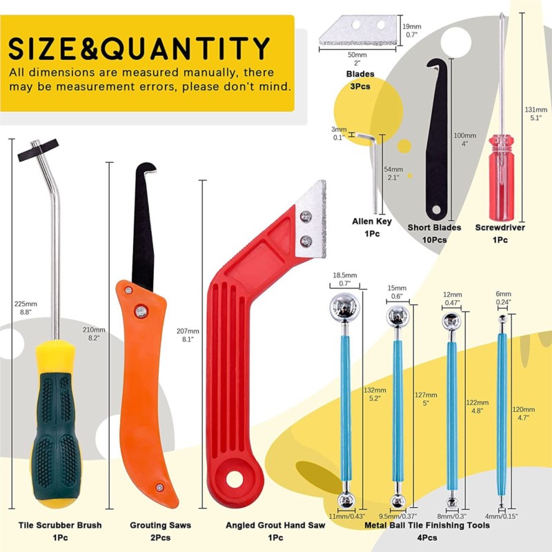 Grout Removal Tools 22 Pcs  Se - огляд і ціна Commercial Kitchen Tiles
